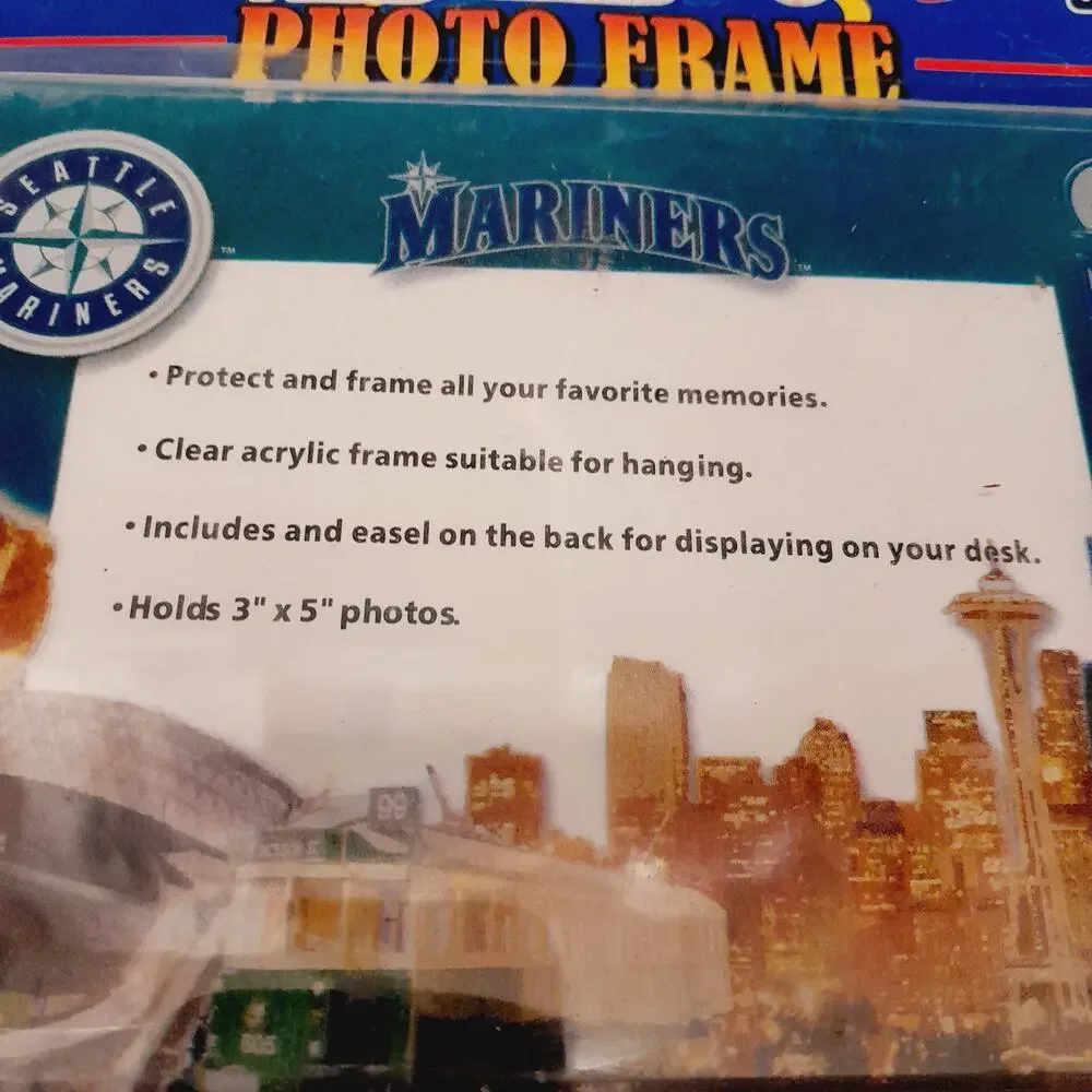 MLB Seattle Mariners Acrylic 3X5 Baseball Picture Photo Frame